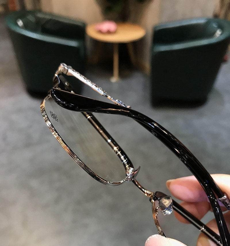 Chrome Hearts Browline Frames with Intricate Engraving