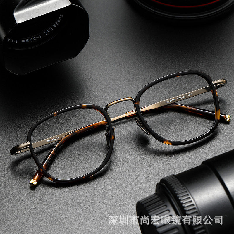 Full-frame square eyeglass frames for larger faces