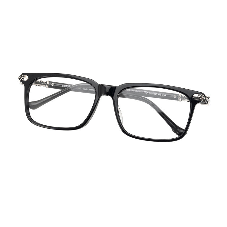 Chrome Hearts square frame thick rim glasses for big faces