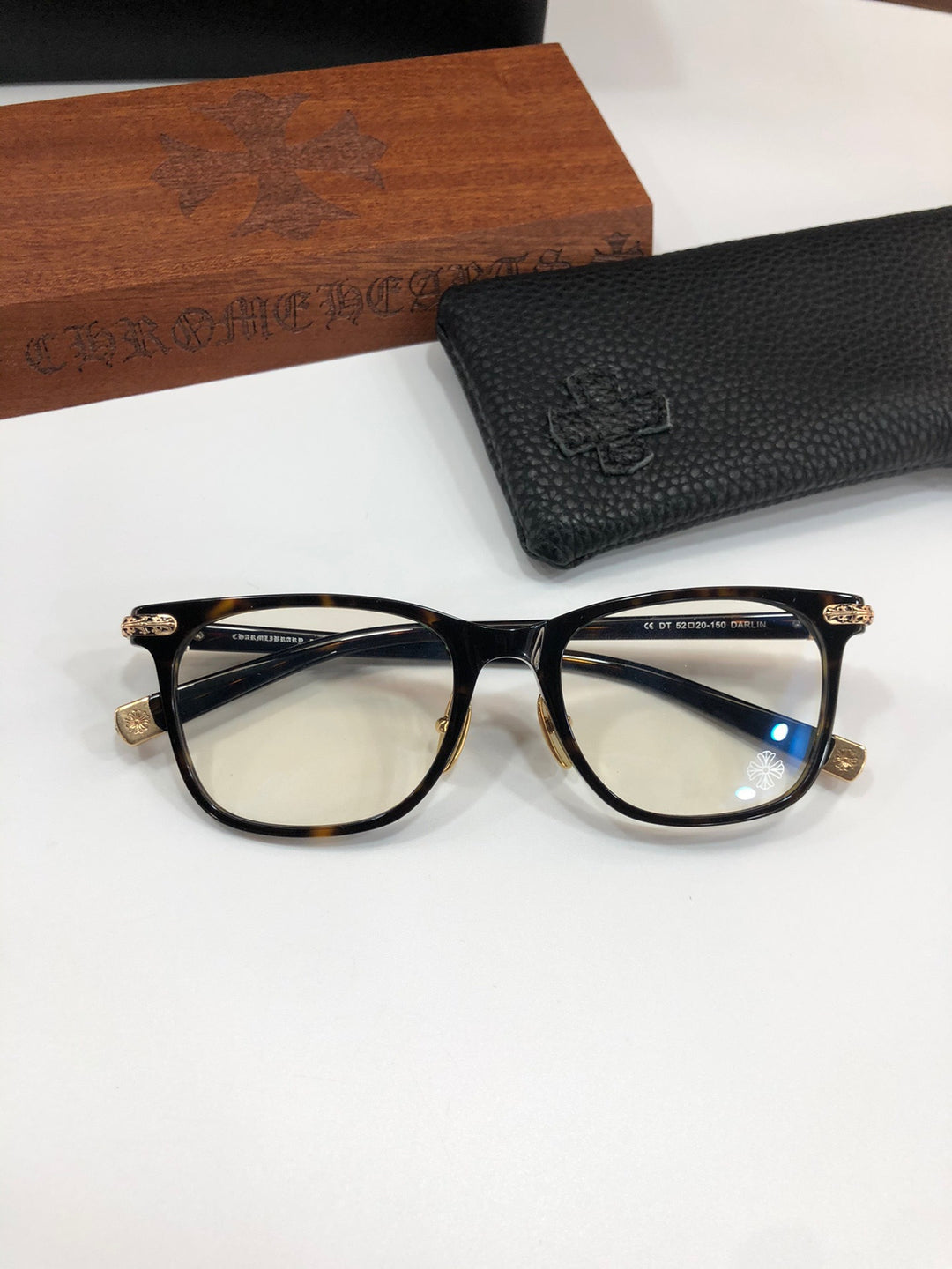 Chrome Hearts stylish thick rim square frame artistic glasses