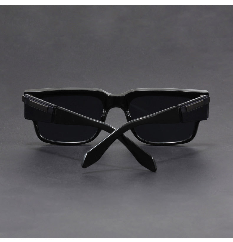 Rectangular narrow-frame niche unique thick-frame sunglasses