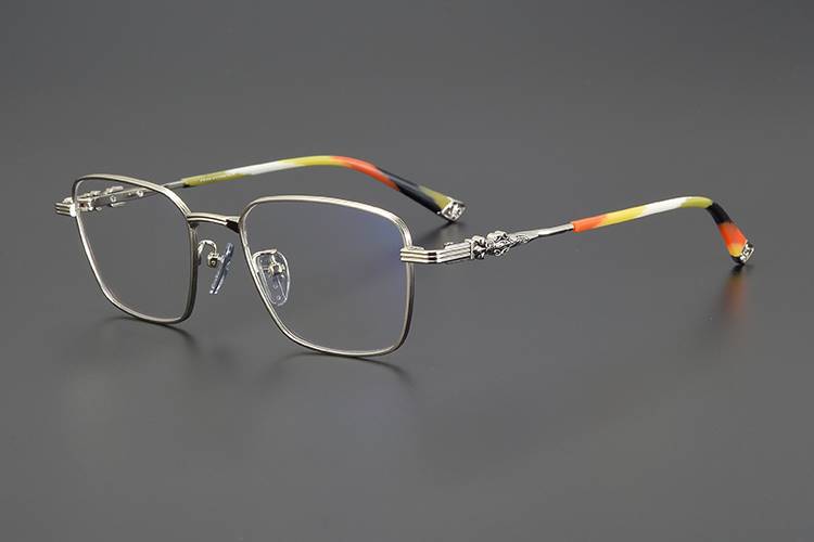 Chrome Hearts-Inspired Retro Dagger Business Eyewear Pure Titanium Frames