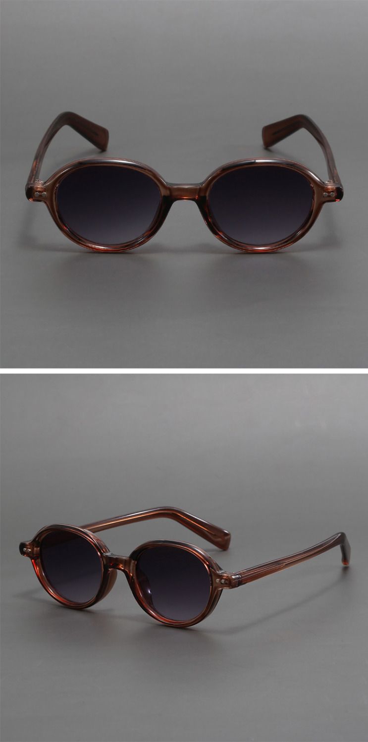 Retro oval shaped casual sun blocking sunglasses