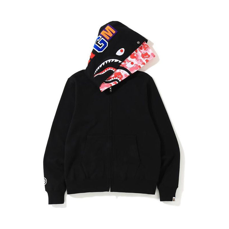 BAPE Shark camouflage hooded cardigan jacket