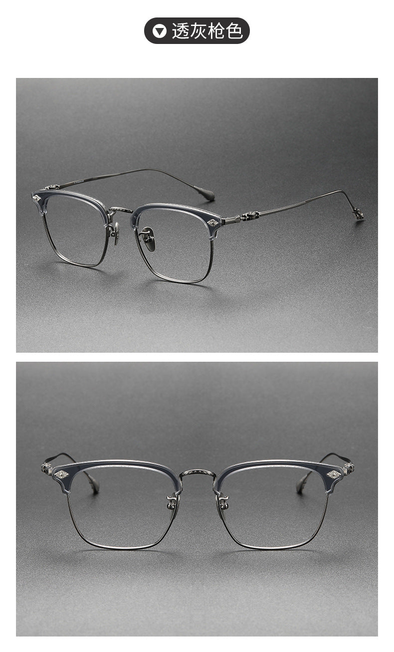 Chrome Hearts Retro Square Eyebrow Glasses Frames