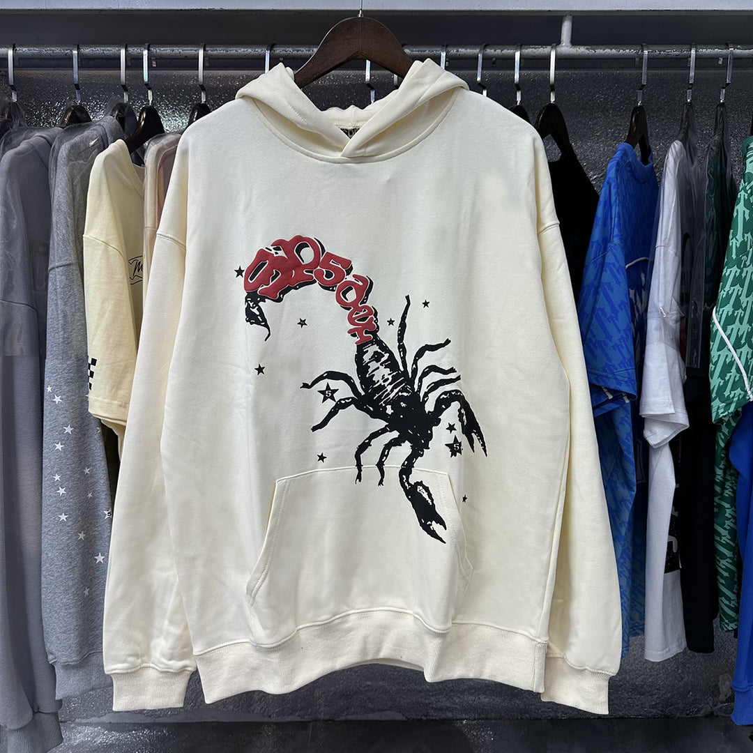 Y2K Sp5der Letter Print 555 Hoodie