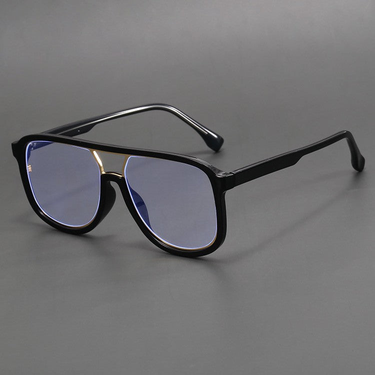 Retro oversized aviator clear glasses
