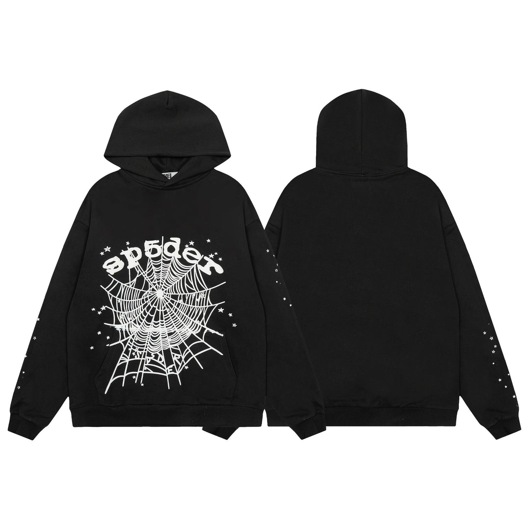Sp5der555555 Spiderweb Foam Print Sweatshirt Set