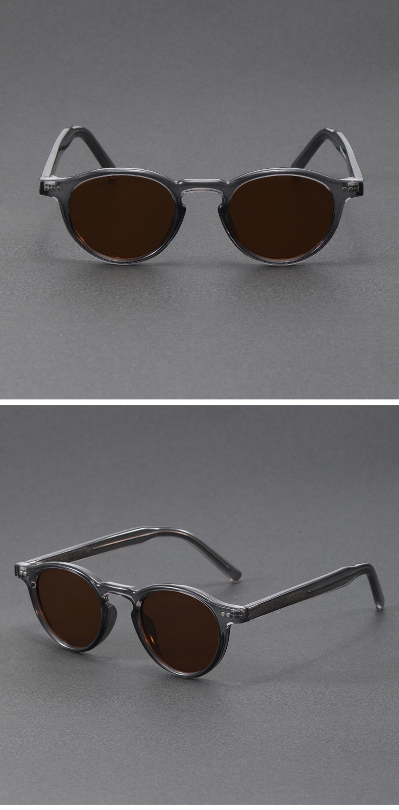 Small Round Frame Retro Acetate Sunglasses