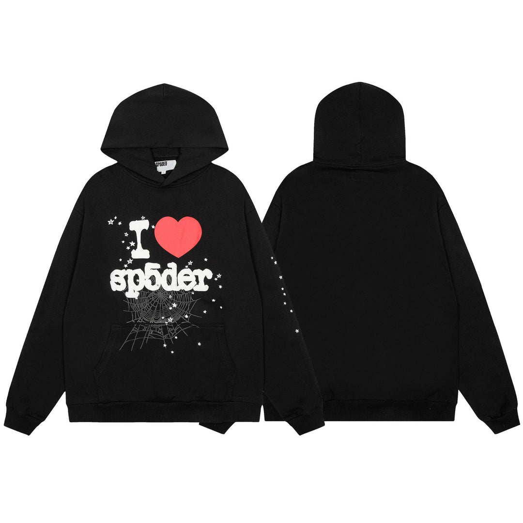 Sp5der555555 Spiderweb Foam Print Sweatshirt Set