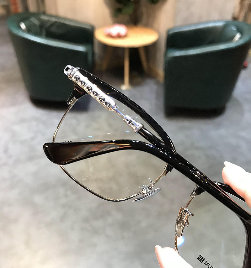 Chrome Hearts Browline Frames with Intricate Engraving