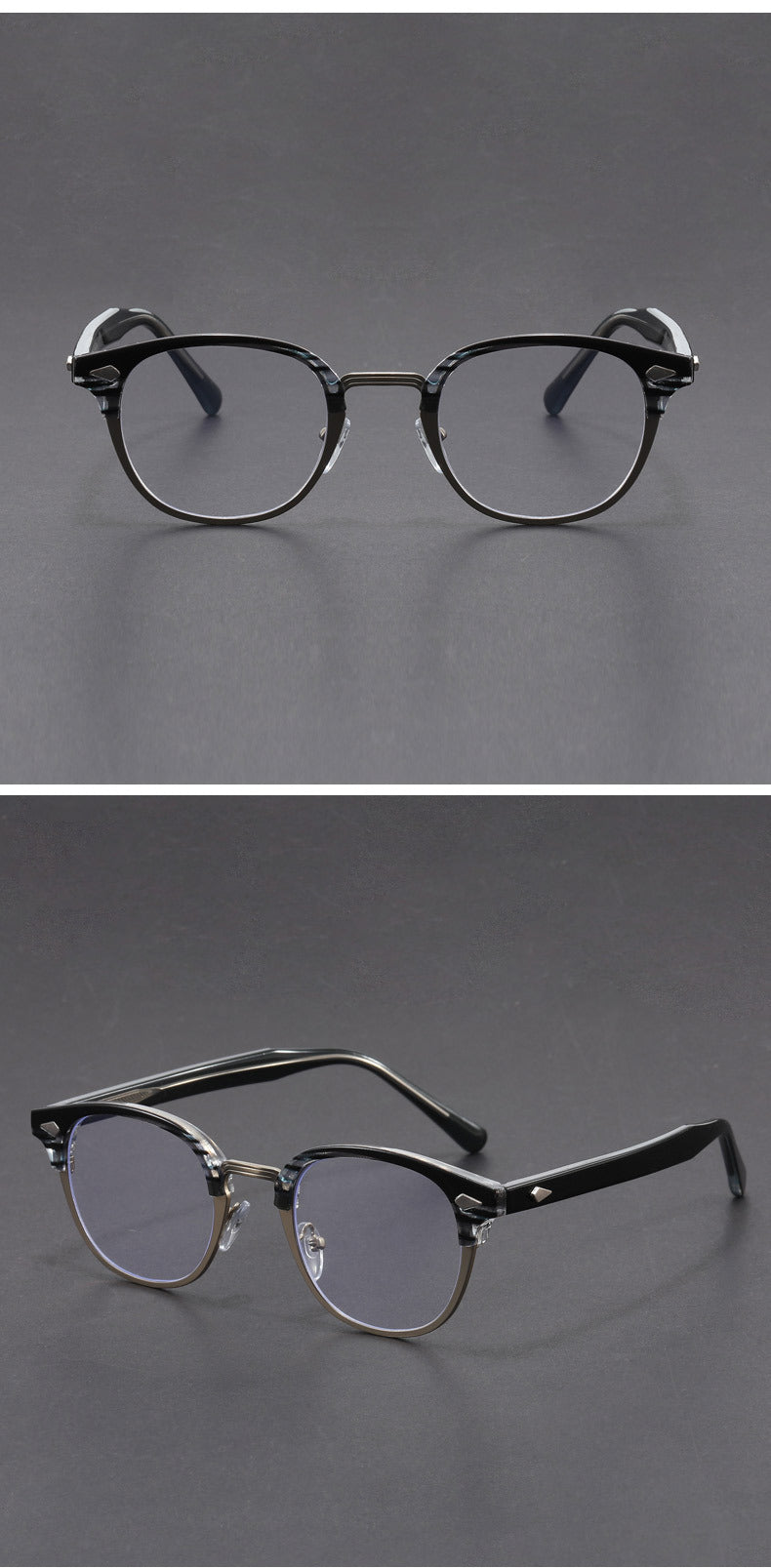 Retro eyebrow-line frame glasses