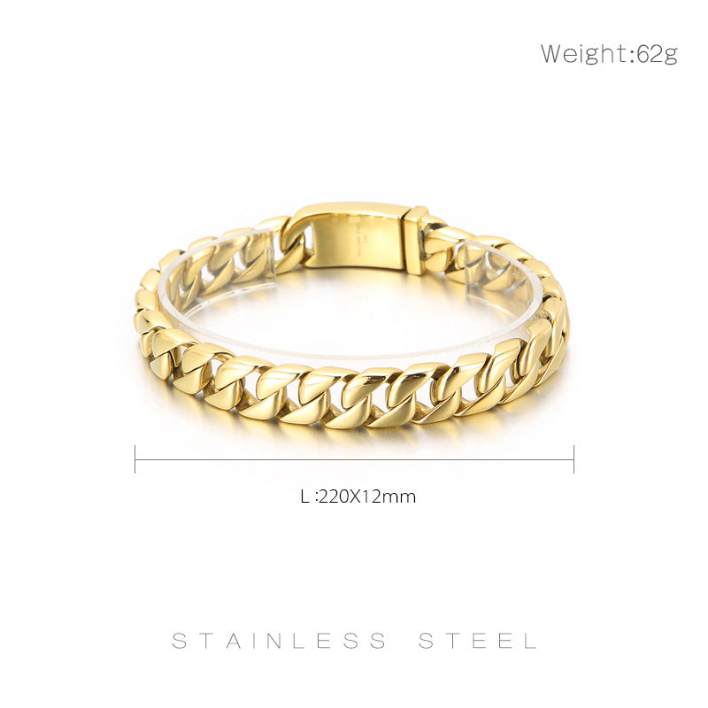 Minimalist titanium steel bracelet