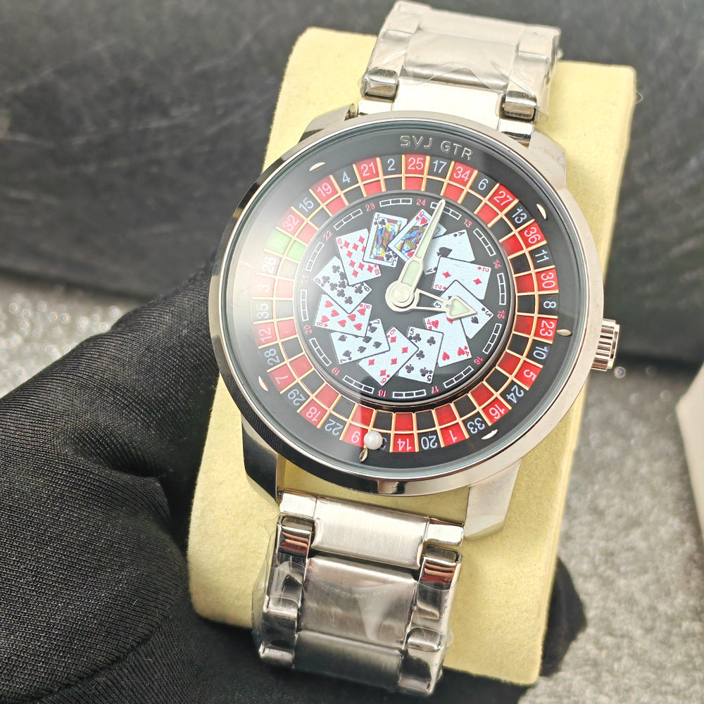 Rotary wheel quartz watch