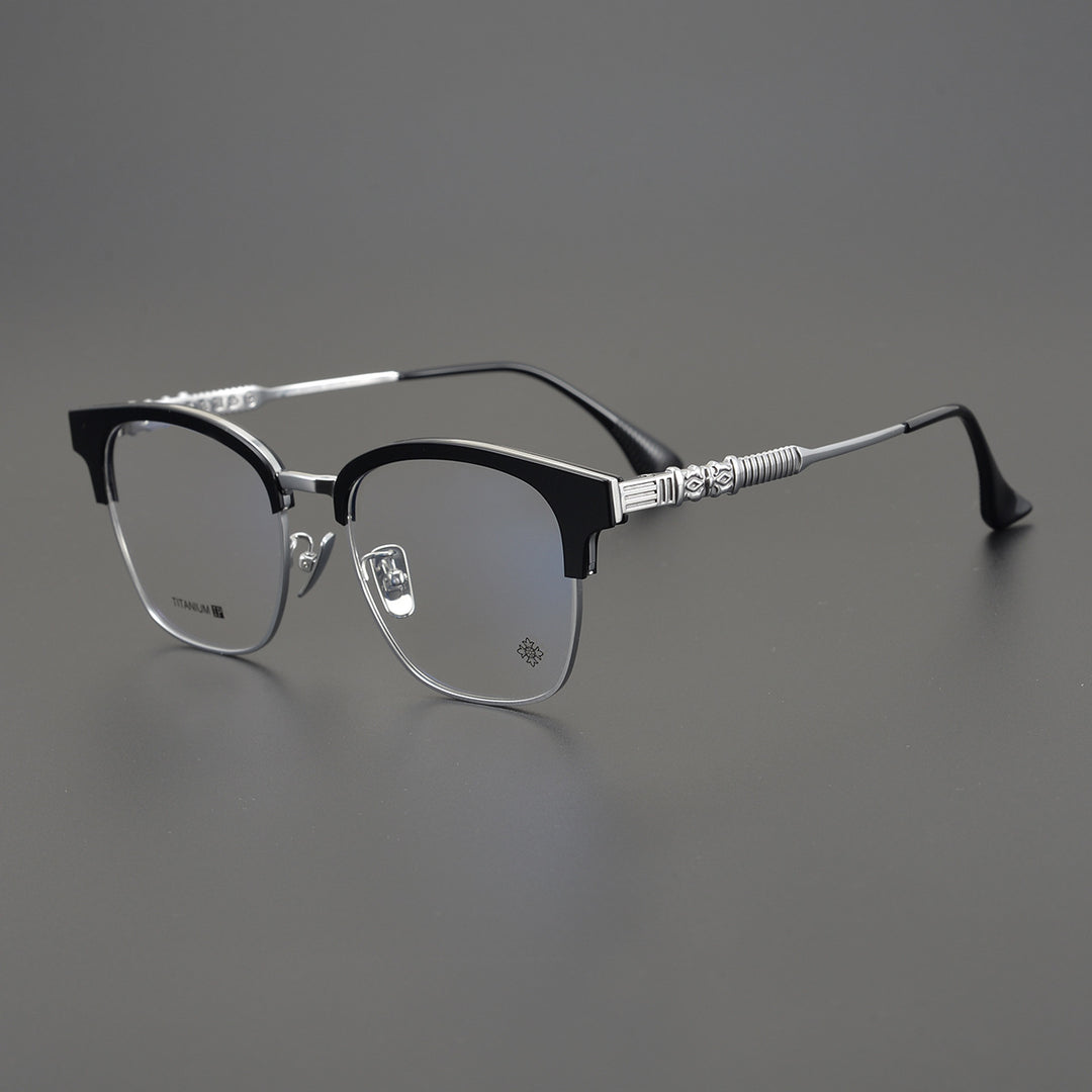 Retro Ultra-Light Semi-Rimless Glasses