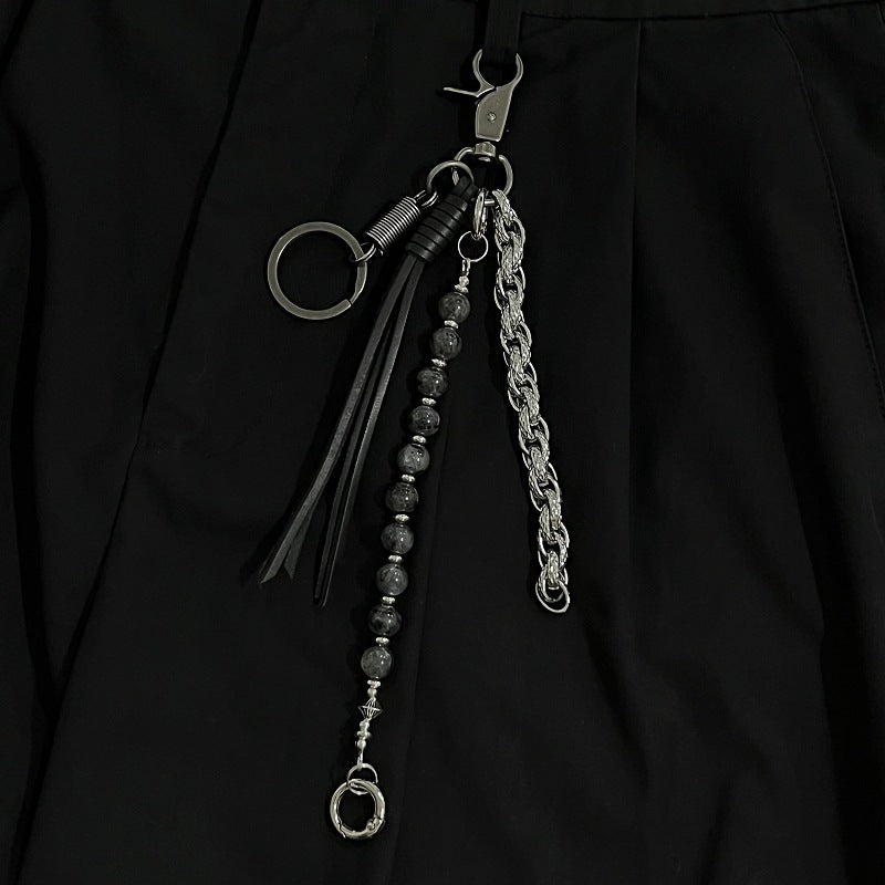 Retro-Elegant Hand-Woven Rope Keychain