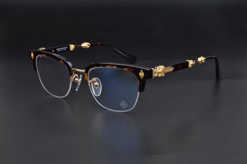 Chrome Hearts sword themed literary semi rimmed glasses