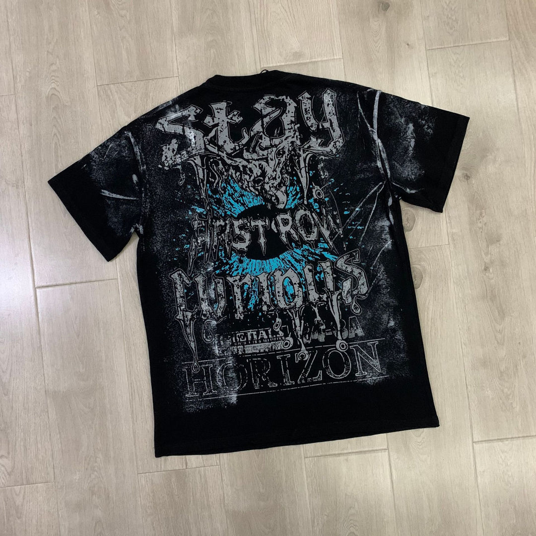 FIRST ROW LOST UTOPIA UNIVERSE CROPPED TEE White