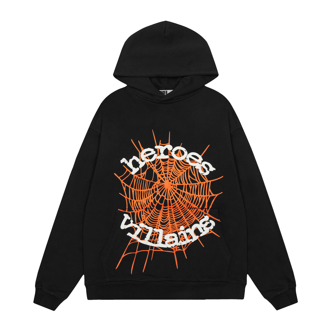 Sp5der 555555 star pattern hooded trousers and sweatshirt