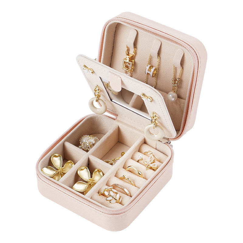 Mirror jewelry storage box for women
