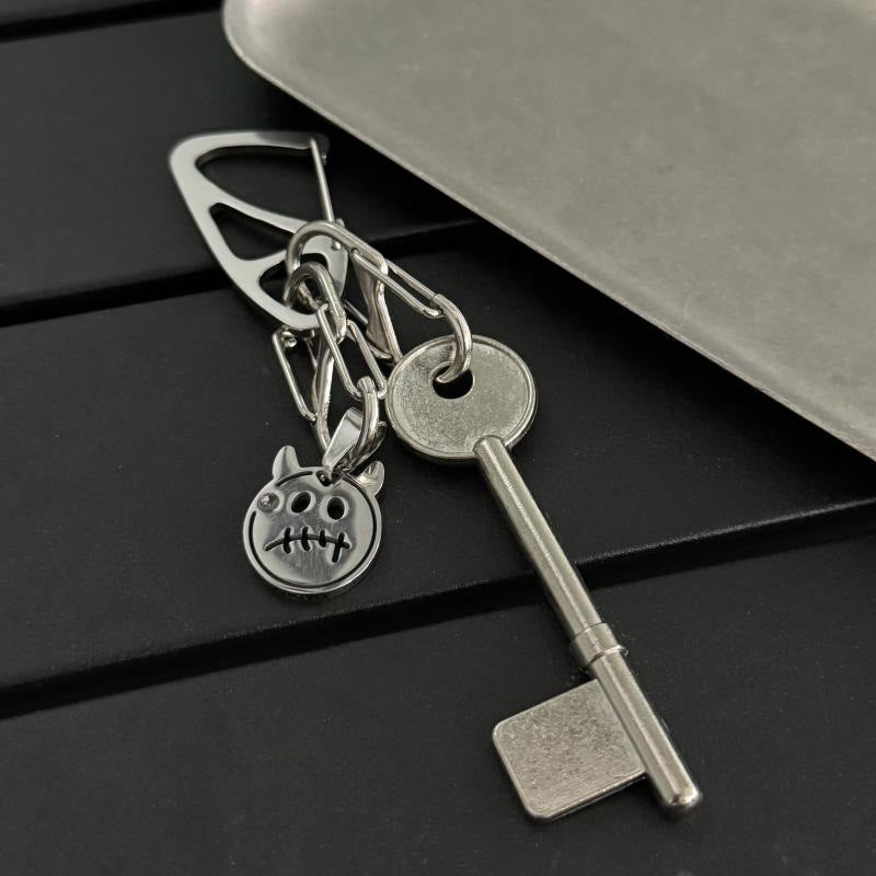 Ghost face + key keychain waist pendant
