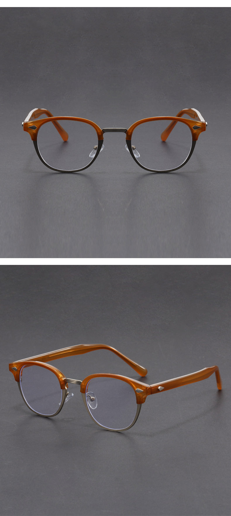 Retro eyebrow-line frame glasses