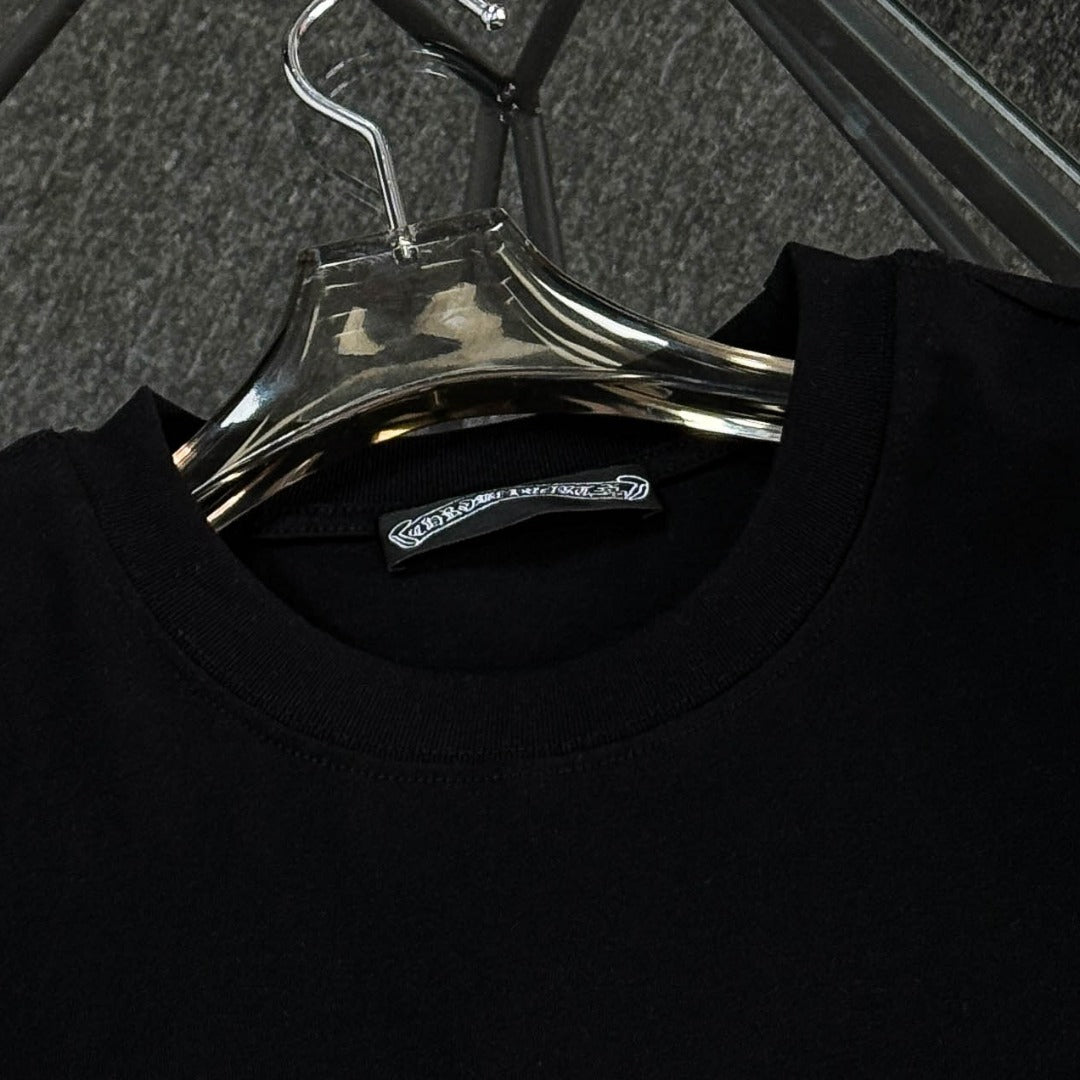 Chrome Hearts heavy-duty cross-stitch embroidery T-shirt