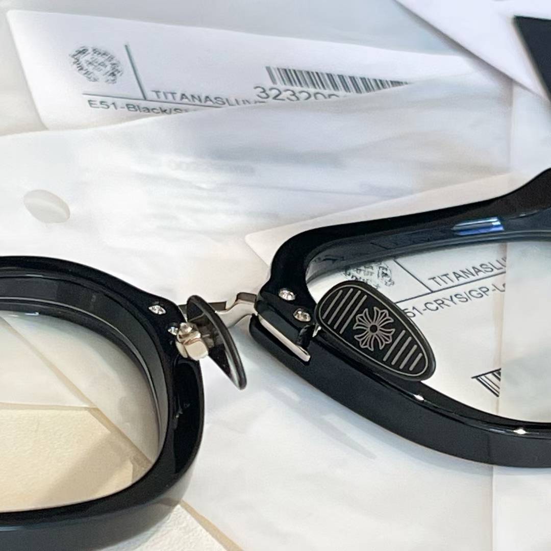Chrome Hearts glasses with striped two toned temple arms