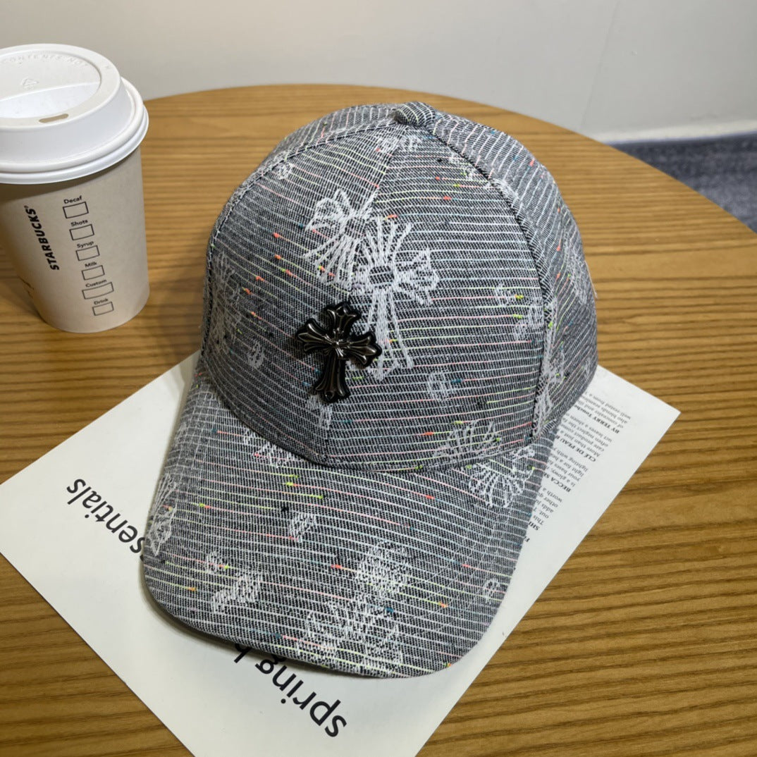 Chrome Hearts Ripped Denim Baseball Cap