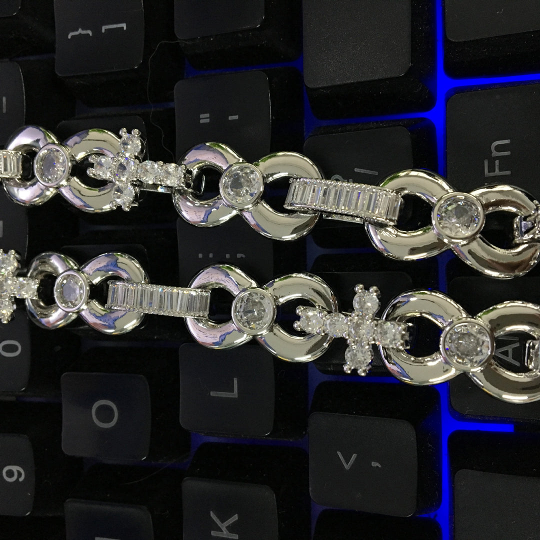 12mm Infinity Cross Necklace with Spring Clasp