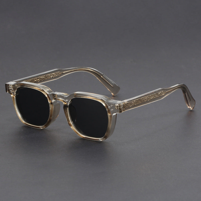 retro thick frame UV400 protection sunglasses