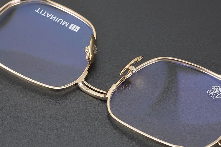 Chrome Hearts pure titanium glasses with cross carved frames