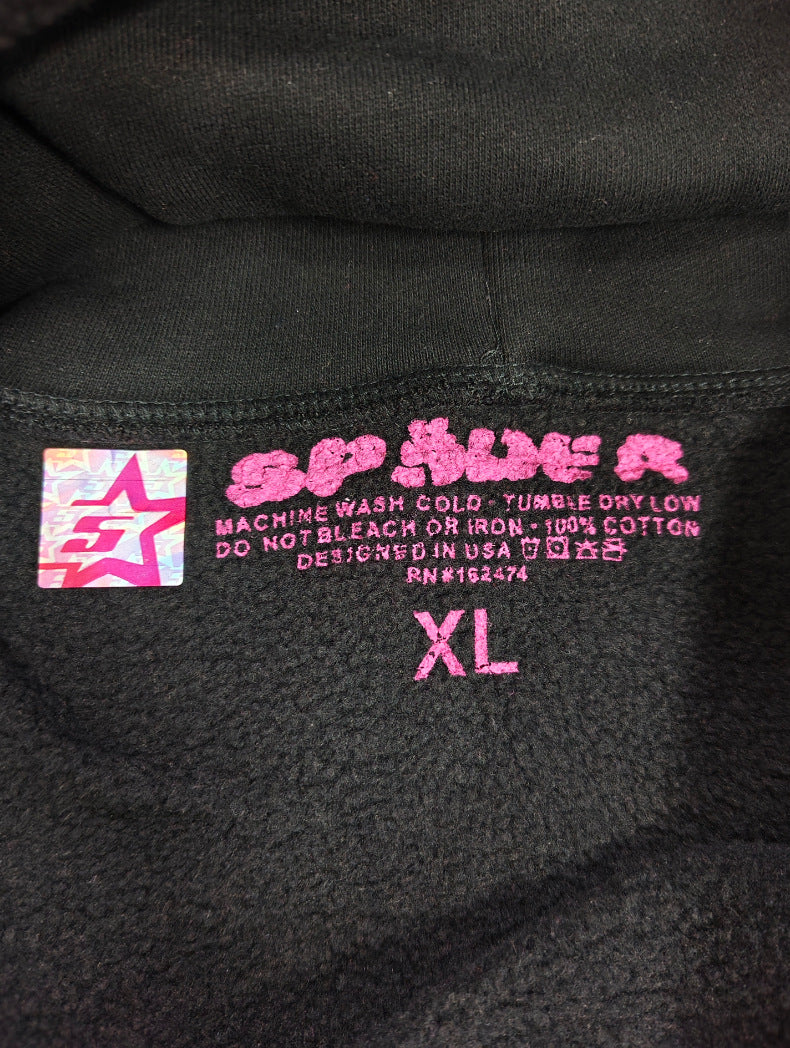Sp5der Foam Print Spider Thick Fleece Hoodie