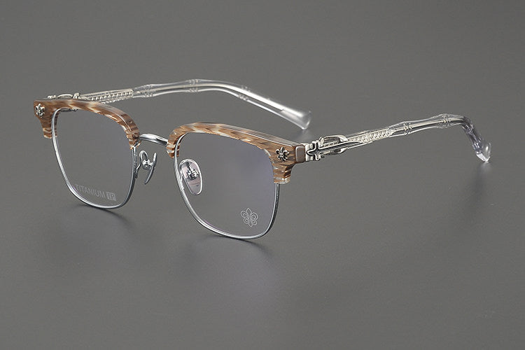 Chrome Hearts Hand-Engraved Vintage Browline Eyeglasses