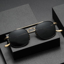 Retro Geometric Aviator Sunglasses