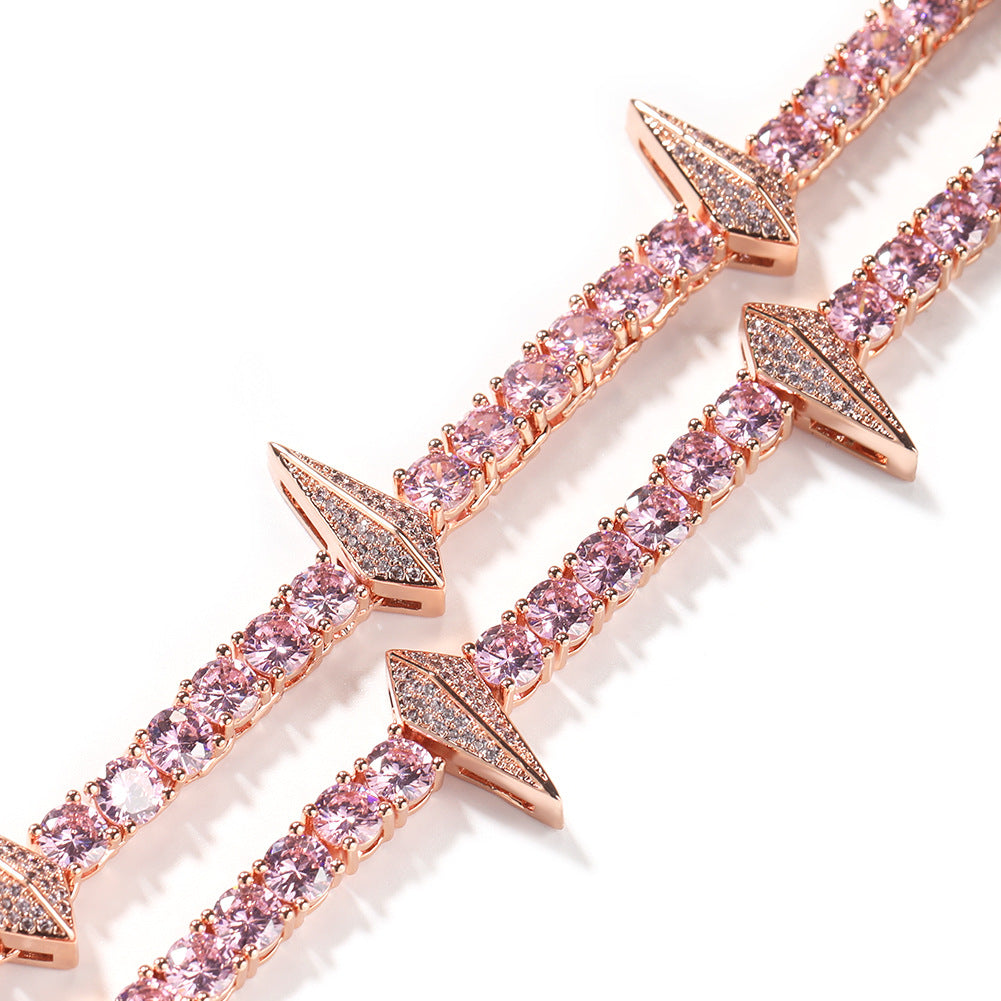 Hip-hop Black Panther zircon tennis chain