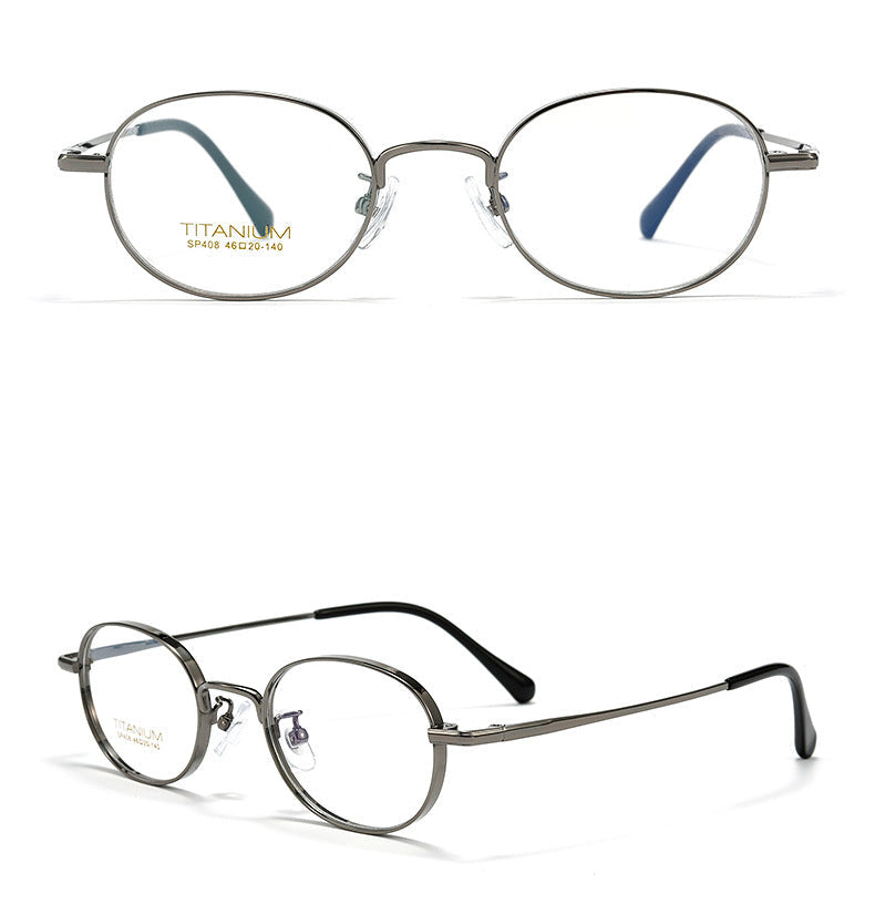 Wide-rim Oval Full-rim Small Frame Glasses