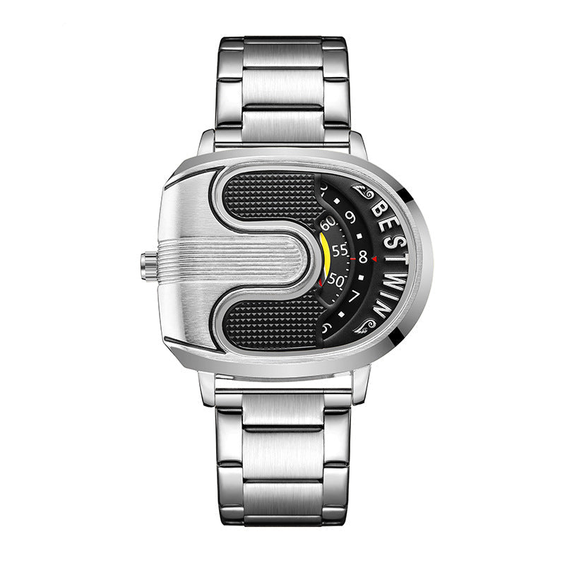 Stylish Gold U-Shaped Men's Watch