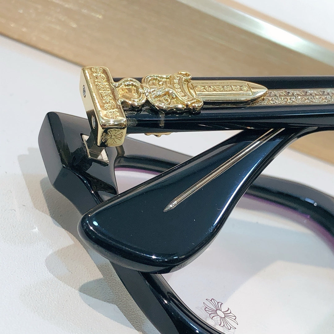 Chrome Hearts Sword Motif Simple Bold Frame Eyeglasses