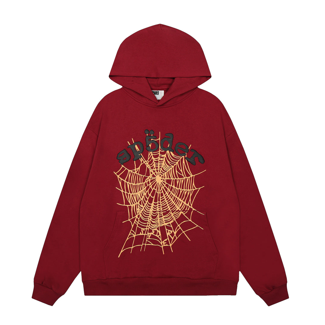 Sp5der 555555 star pattern hooded trousers and sweatshirt