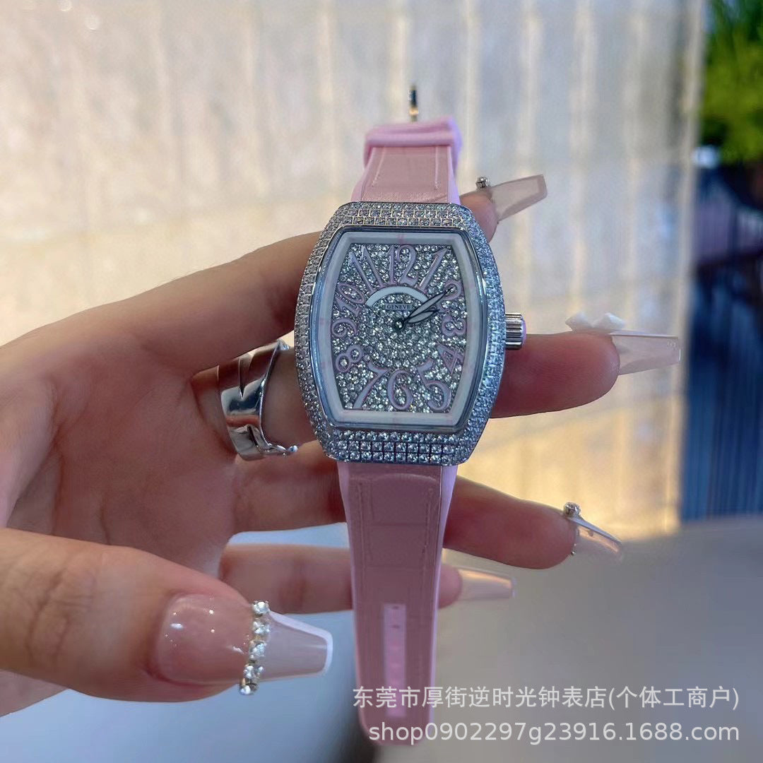 FM-Style Starry Sky Tonneau-Shaped Large-Dial Watch