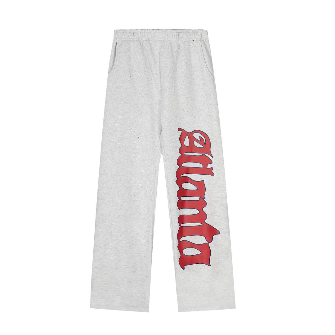 Sp5der 555555 star pattern hooded trousers and sweatshirt