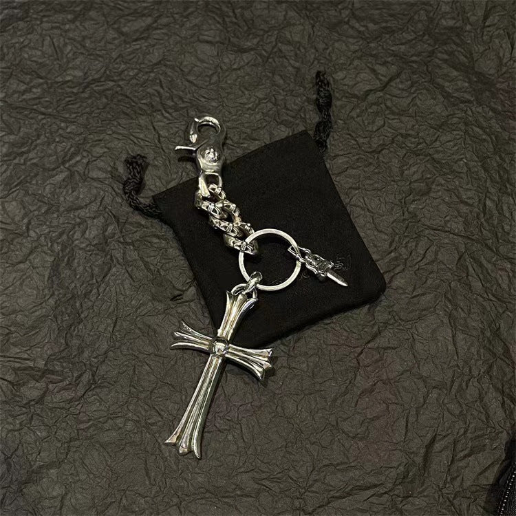 Chrome hearts cross sword keychain