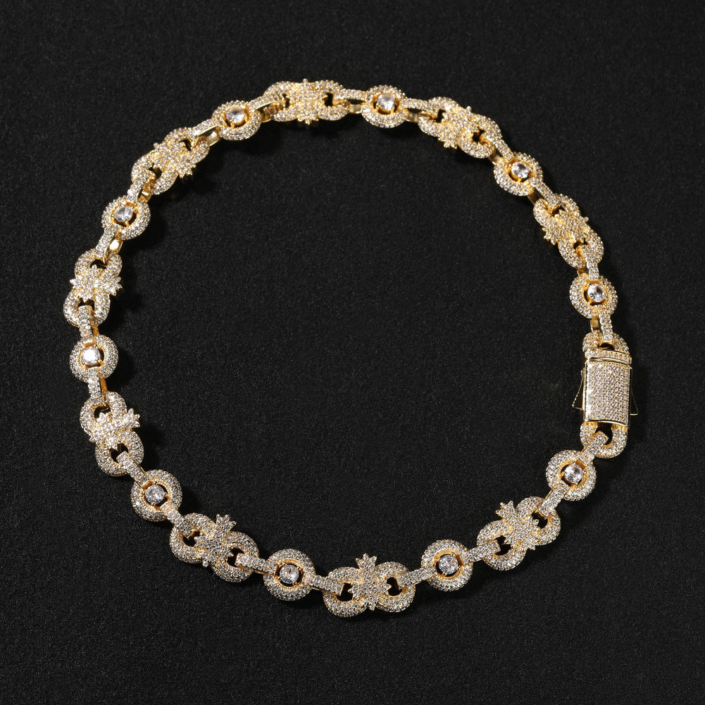 Hip-hop copper necklace with 12mm infinity symbol