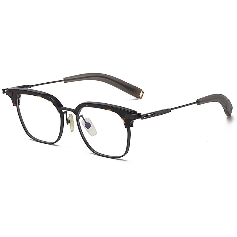 Retro Large Face Square Frame Eyebrow Frame Glasses