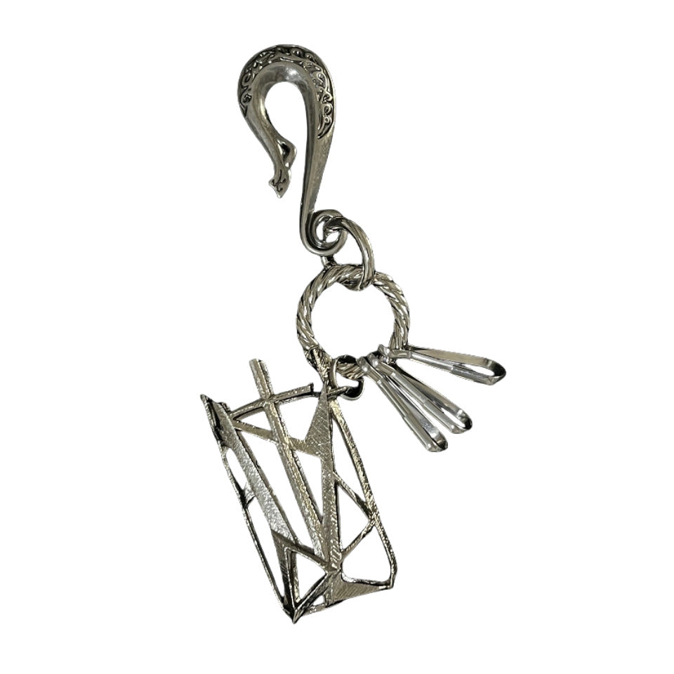 Punk Style Metal Heavy-Duty Lighter Case Keychain