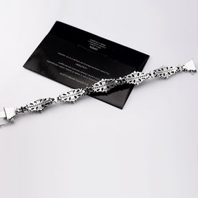 chrome hearts cross flower carving hollow bracelet