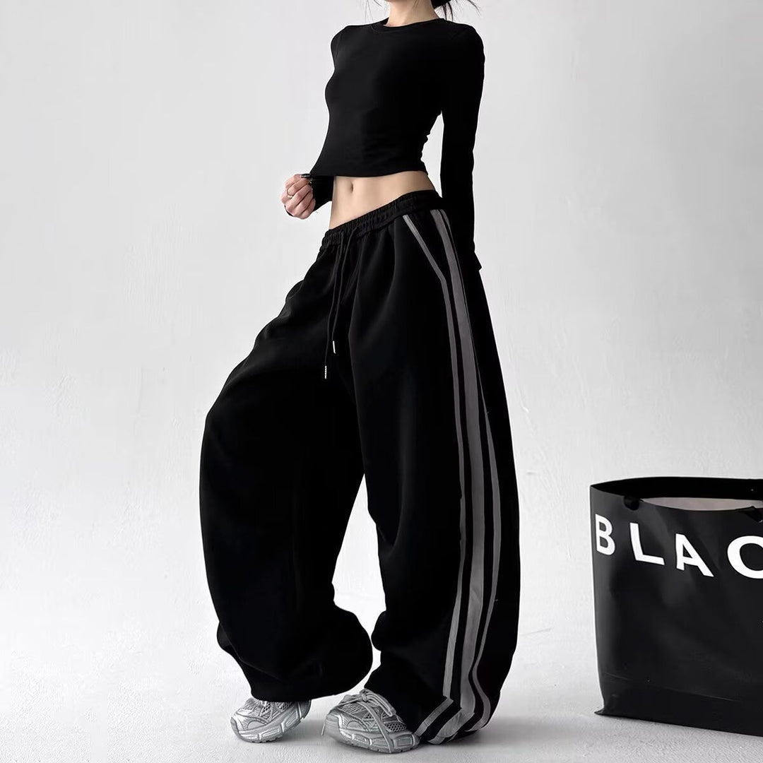 Hip Hop Jazz Dance Side Three-Stripe Striped Sweatpants