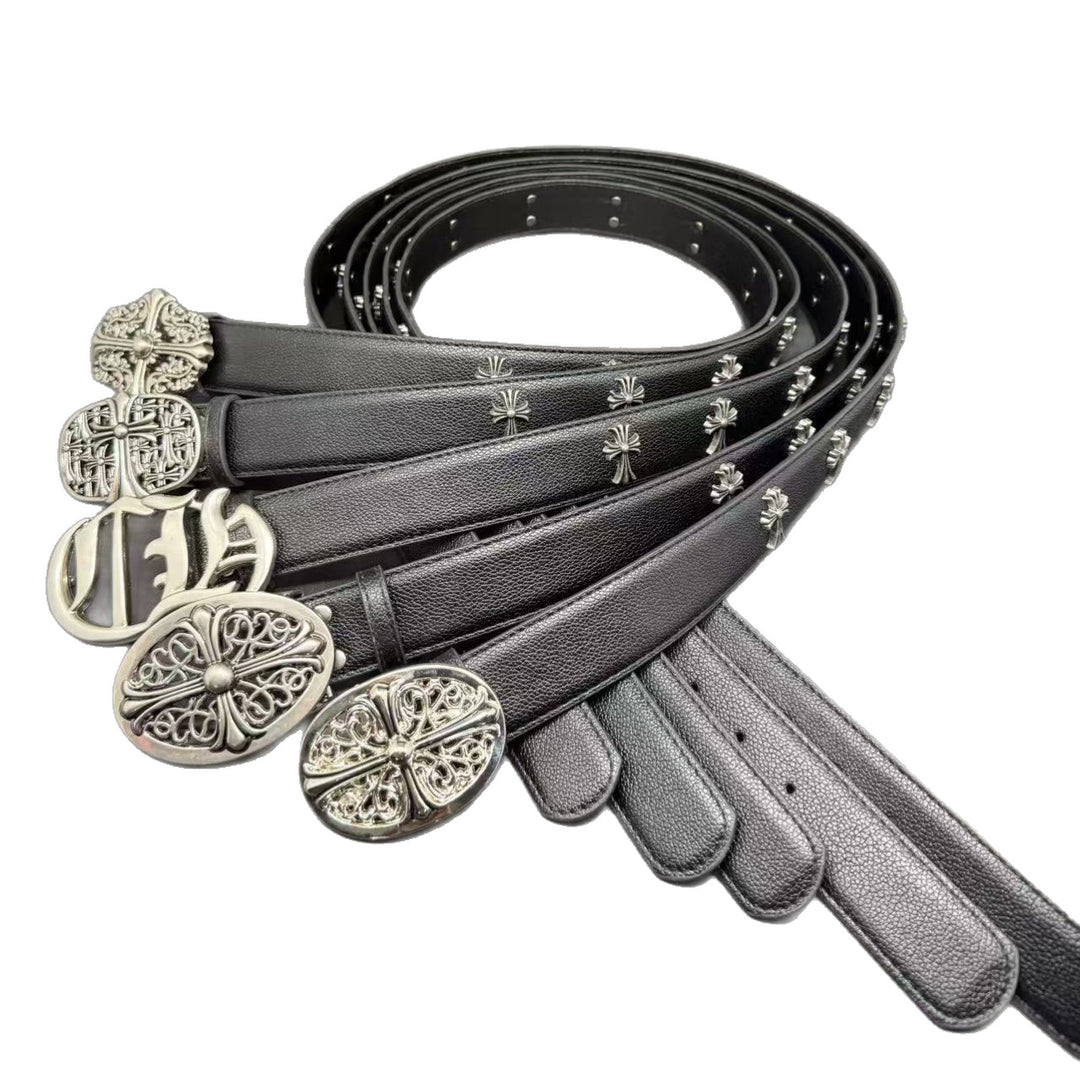 Chrome Hearts Cross Rivet Roller Buckle and Holy Sword Belt