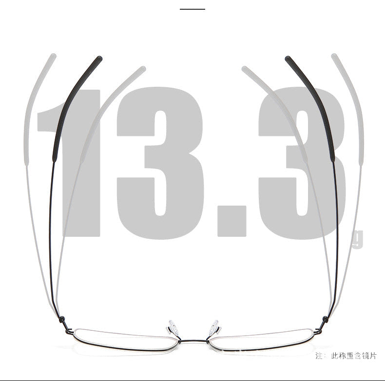 Screwless design square frame retro thin rimmed glasses